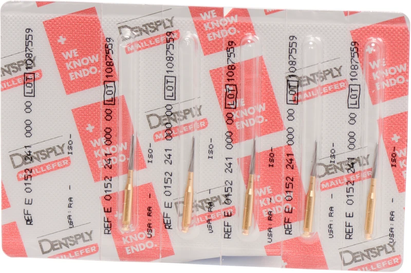 Endo-Z-Knochenfräser  Packung  5 Stück 6 Schneiden, konisch RA, 24,5 mm, Ø 0,9 mm