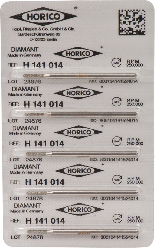 Diamantschleifer H 141  Packung  5 Stück HP, Figur 141, 8 mm, ISO 014