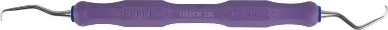DEPPELER Titan-Implantatküretten  Stück  CN Griff, violett