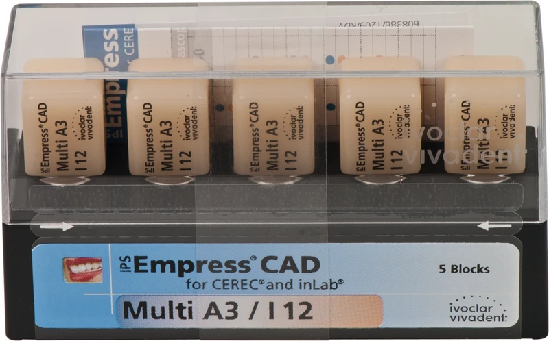 IPS Empress® CAD Multi for CEREC  Packung  5 Stück Gr. I12, A3