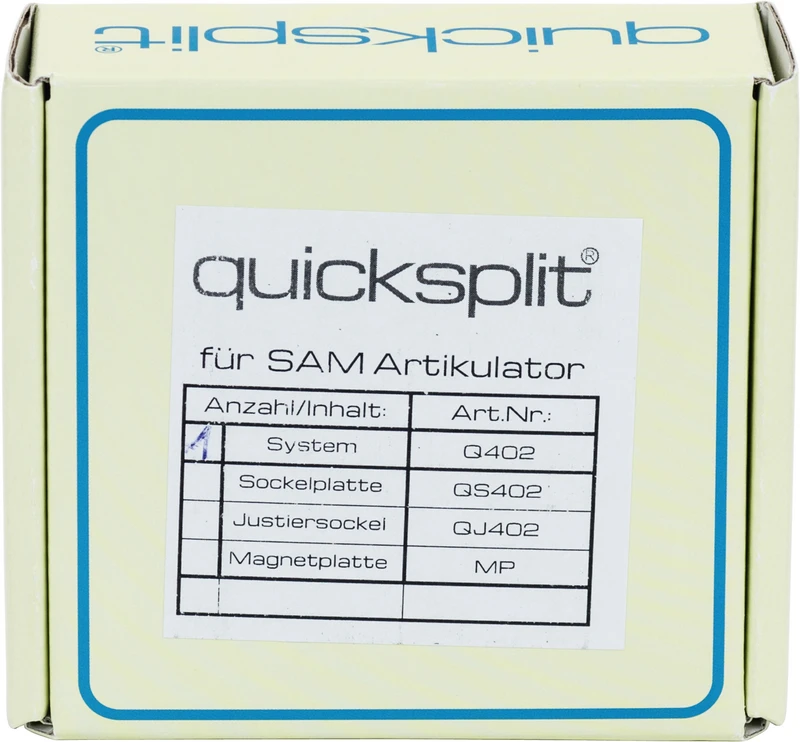 SAM Artikulatoren Quicksplit System  Systemset