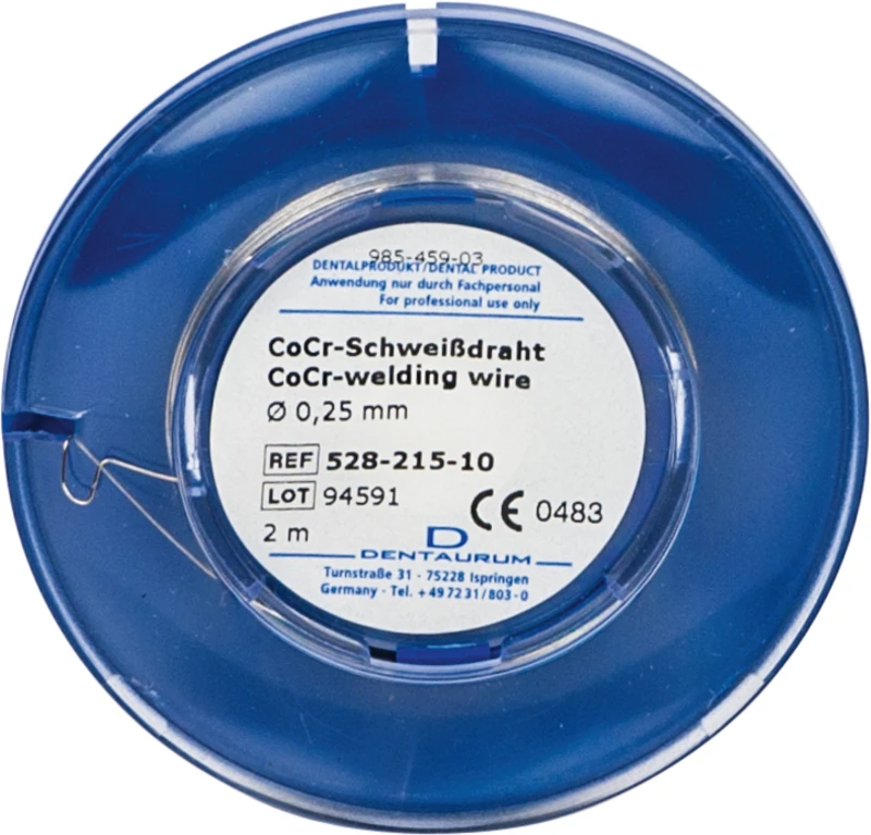 CoCr Schweißdraht  Rolle  2 m Draht, Ø 0,25 mm