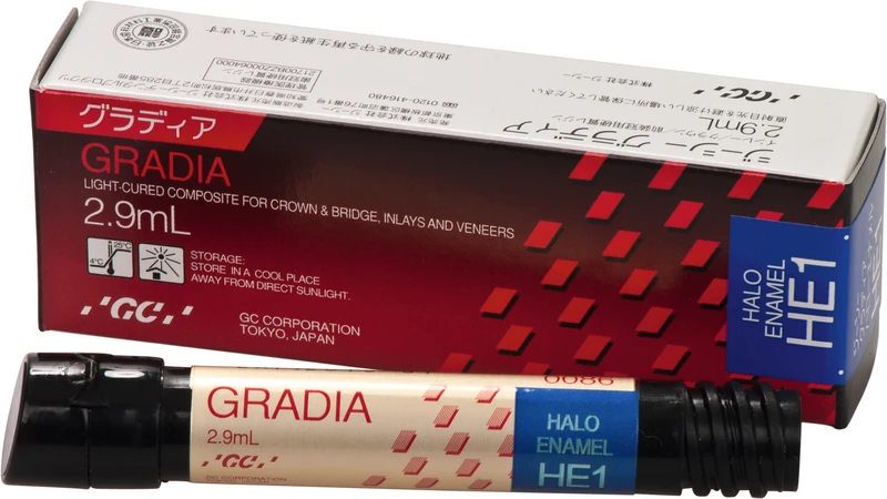 GC GRADIA®  Spritze  2,9 ml Paste enamel Halo HE 1