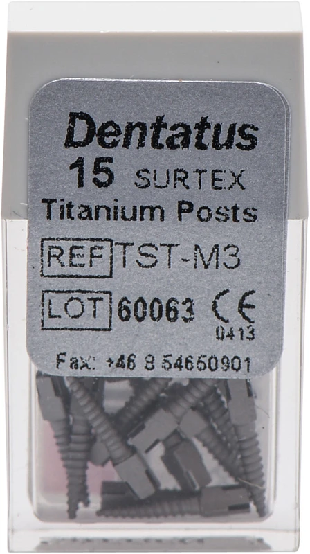 Classic Surtex Titan Wurzelstifte  Packung  15 Stück 9,3 mm, Ø 1,35 mm, Größe 3