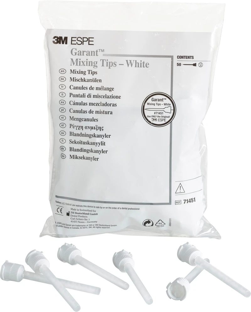 Garant Mischkanülen weiß  Packung  50 Stück weiß
