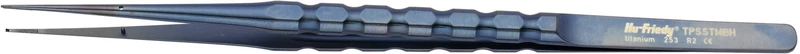 Mikrochirurgische Pinzetten   Stück  blau gerade, 18 cm