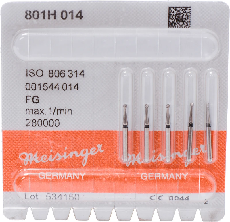 Diamanten 801  Packung  5 Stück schwarz super grob, FG, Figur 001 Rund, ISO 014