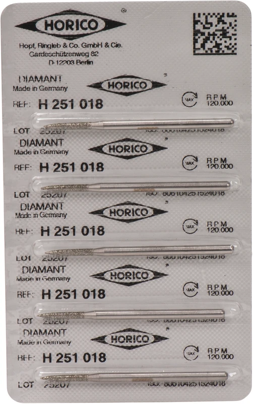 Diamantschleifer H 251  Packung  5 Stück HP, Figur 251, 11,5 mm, ISO 018