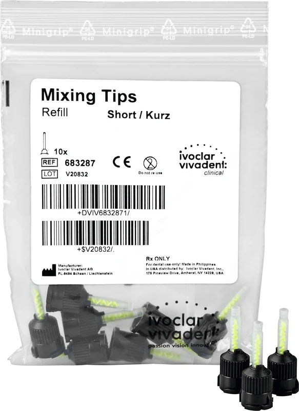 Multicore® Flow Mixing Tips  Nachfüllpackung  10 Stück schwarz\grün, kurz