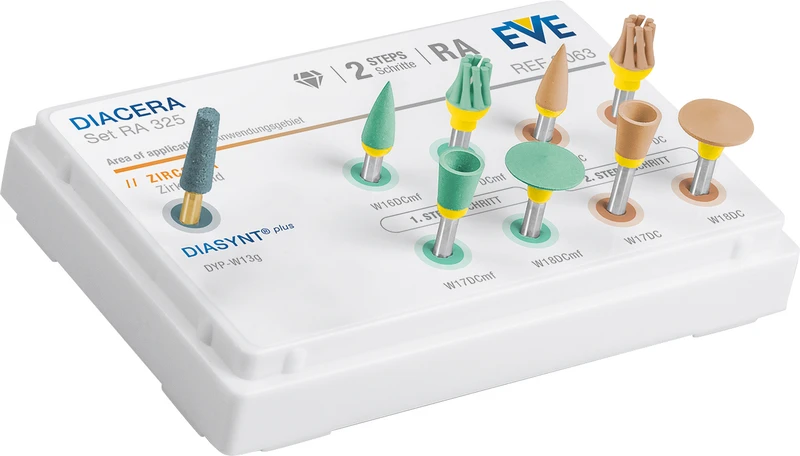 EVE DIACERA® Set 325   Set  9 Instrumente 1 Schleifer, 8 Polierer