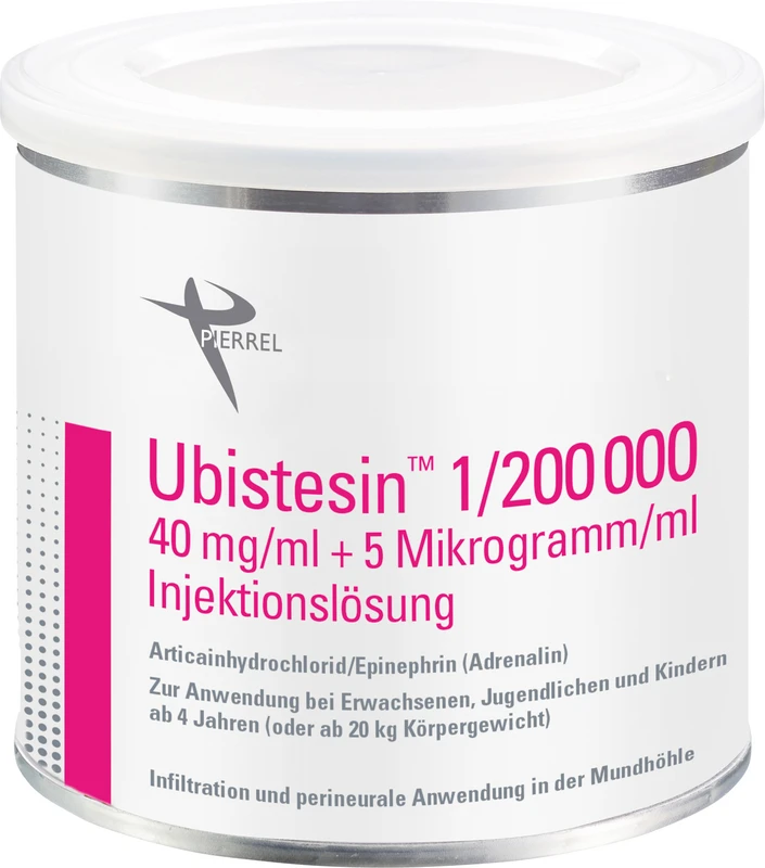 Ubistesin   Karton  6 Dosen x 50 Stück Kappe rot, 1:200.000