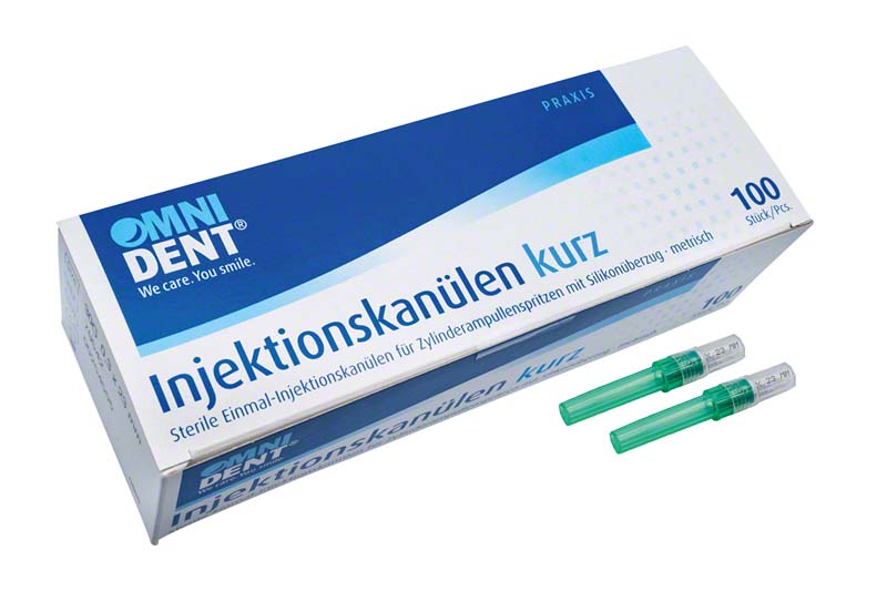 Injektionskanülen  Packung  100 Stück grün, Ø 0,3 x 23 mm