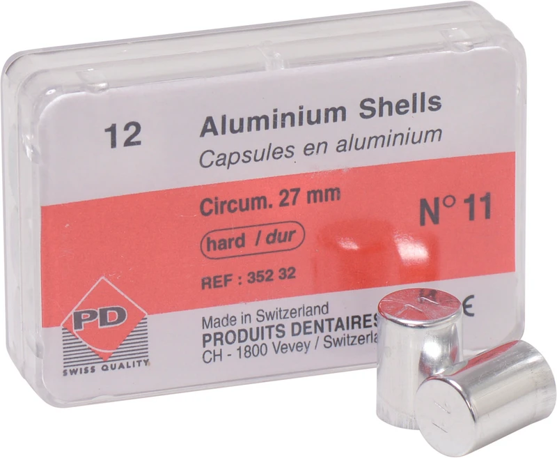 Aluminiumhülsen  Packung  12 Stück hart, Nr. 11