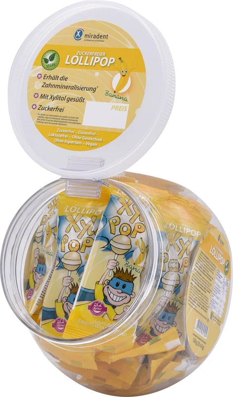 XyliPOP® Lollipop  Bonboniere  25 x 6 g Stück Banane