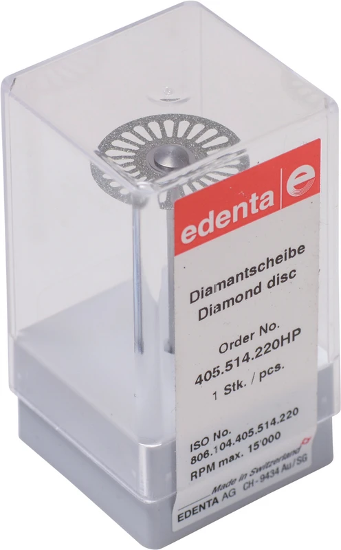 Diamantscheibe 405  Stück  rot fein, HP, Figur 405, 0,15 mm, ISO 220