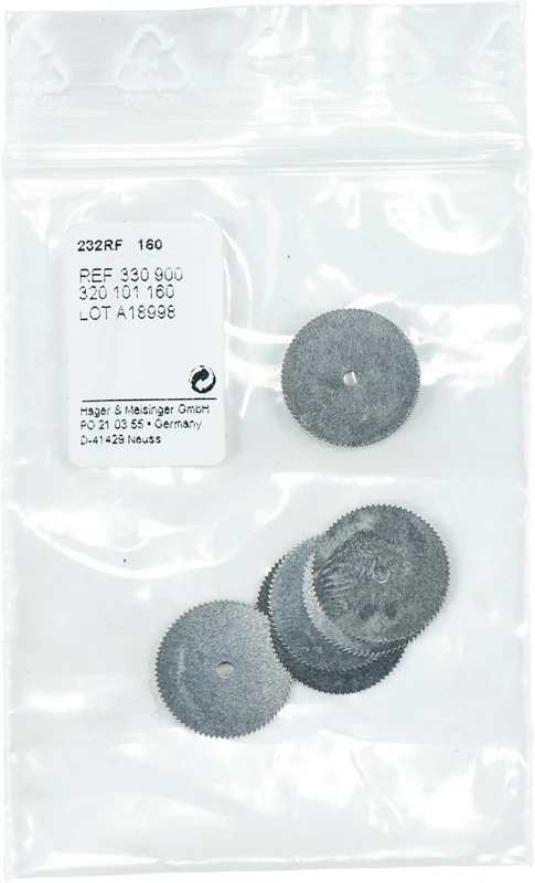Kreissäge 232RF  Packung  10 Stück unmontiert, Figur 320, 0,1 mm, ISO 160