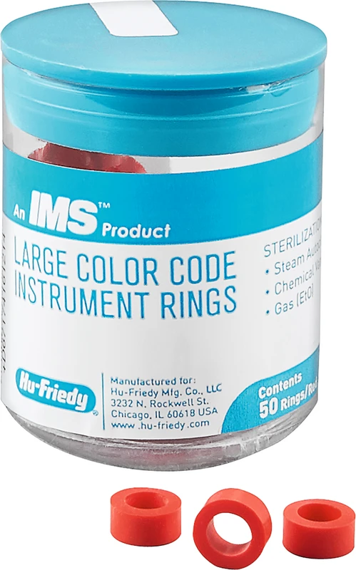 IMS Farbkodierungsringe maxi  Packung  50 Stück, IMS-1286L, rot