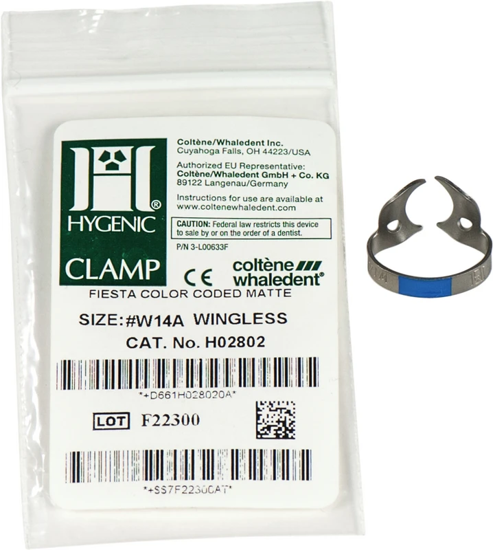 HYGENIC® Fiesta® Klammern  Stück  Klammer ohne Flügel, für unregelmäßige Molaren, W14A