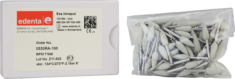 Exa Intrapol  Packung  100 Stück weiß, RA, Figur 257 Flamme, 14 mm, ISO 055