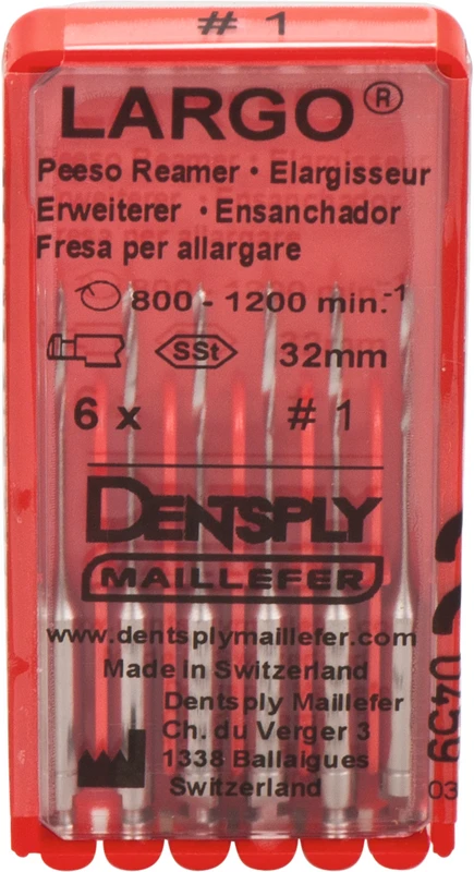 LARGO® Peeso Reamer A0009-24  Satz  6 Stück 32 mm, Gr. 1