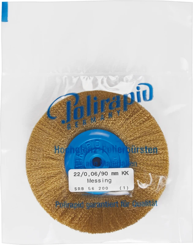 Rundbürsten Draht  Stück  Messingdraht, Ø 90 mm, Draht: 0,06 mm