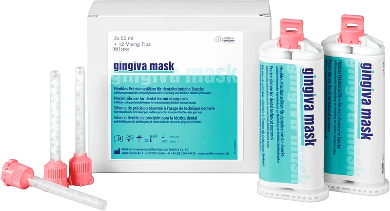 gingiva MASK  Packung  2 x 50 ml Kartusche, 12 Mixing Tips