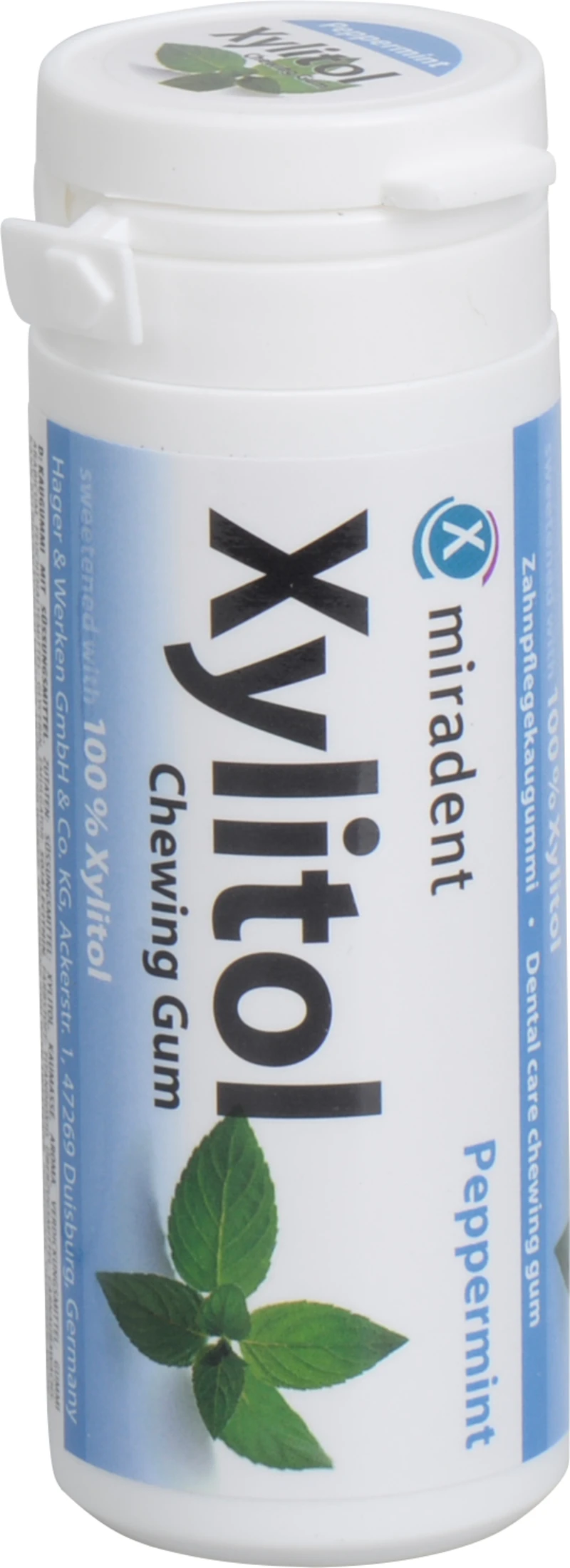 Xylitol Chewing Gum  Dose  30 Stück Pfefferminz