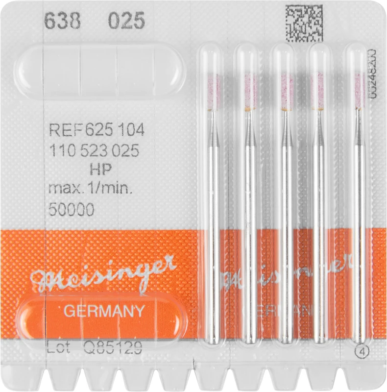 Keramische Schleifer 638  Packung  5 Stück rosa mittel, HP, Figur 110, 6 mm, ISO 025