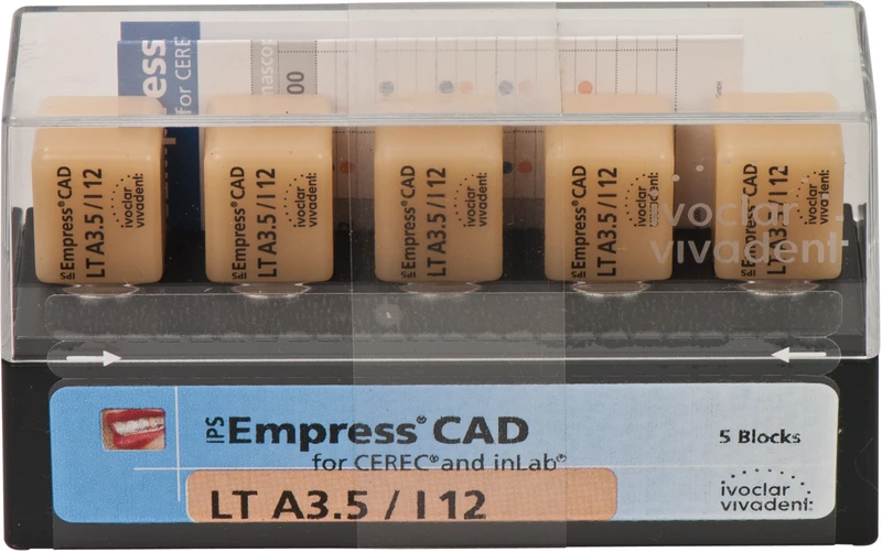IPS Empress® CAD A-D for CEREC  Packung  5 Stück Gr. I12, A3,5 LT
