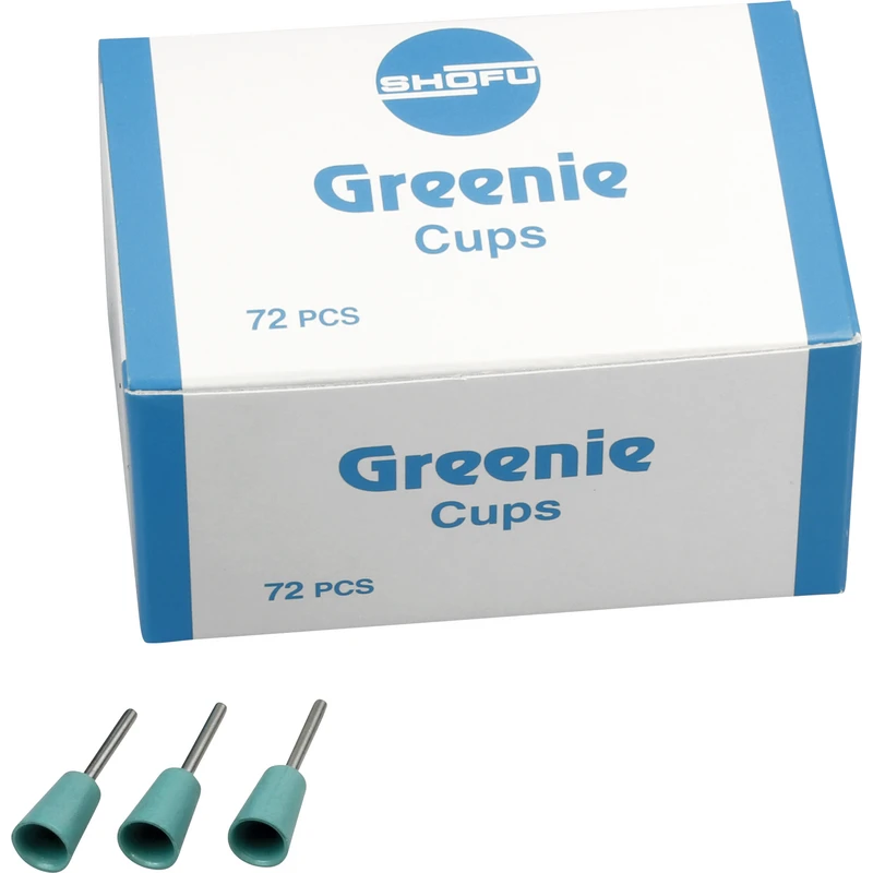 Silikonpolierer  Bulkpackung  72 Stück grün, FG, Figur Kelch, ISO 065