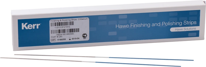 Finier- und Polierstrips  Packung  100 Stück 1,9 mm breit, grob\mittel, weiß\blau