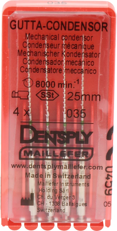 Gutta-Condensor  Packung  4 Stück 25 mm, ISO 035