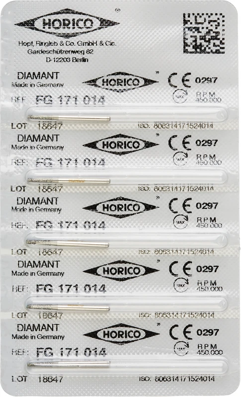 Diamantschleifer 171  Packung  5 Stück FG, Figur 171, 6 mm, ISO 014