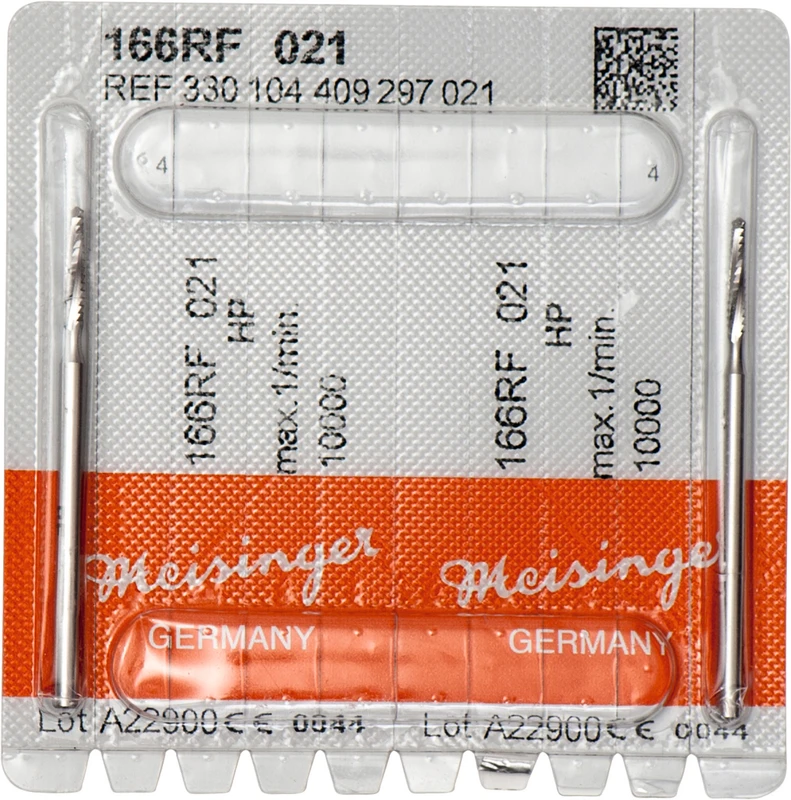 Chirurgie Fräser 166  Packung  2 Stück rostfreier Stahl (RF), HP, Figur 409, 10 mm, ISO 021