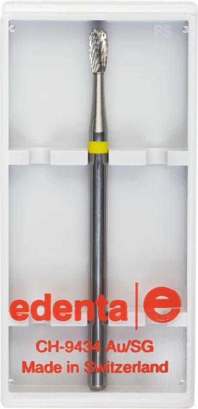 HM-Fräser Schliff 30  Stück  Kreuzverzahnung, gelb superfein, HP, Figur 237, 5,5 mm, ISO 023