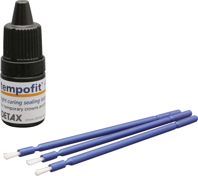 tempofit® finish  Packung  4 ml Flasche, 10 Einmalpinsel blau-metallic