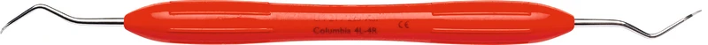 LM Universalkürette Columbia   Stück  Kürette Figur 4L\4R, für Front-\Eckzähne\Prämolaren, rot, LM-ErgoMax Griff