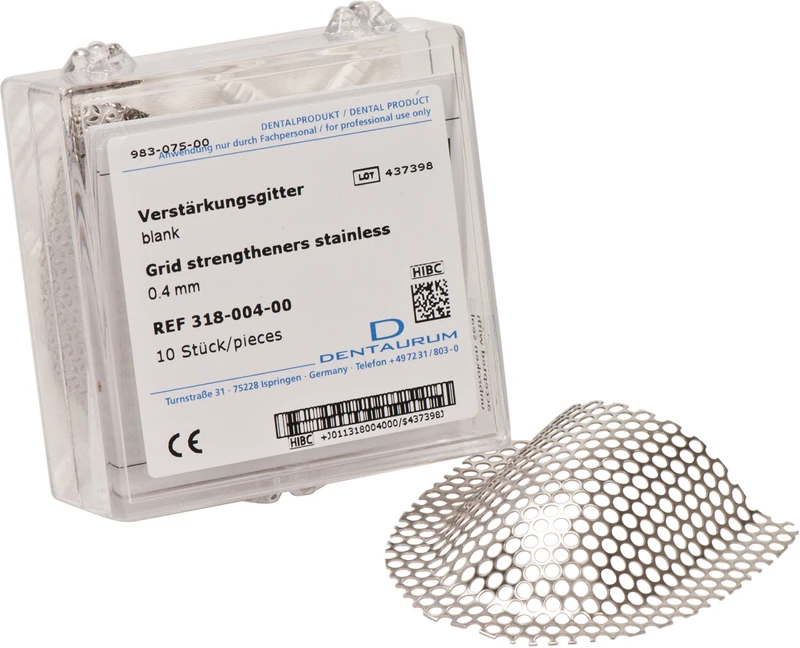 Verstärkungsgitter  Packung  10 Stück Stärke 0,4 mm, Edelstahl