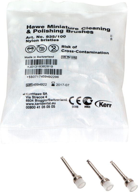Hawe Miniature  Packung  100 Stück mit Nylonborsten, RA