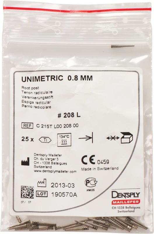 UNIMETRIC Integral  Nachfüllpackung  25 Stück Gr. 208L Titan