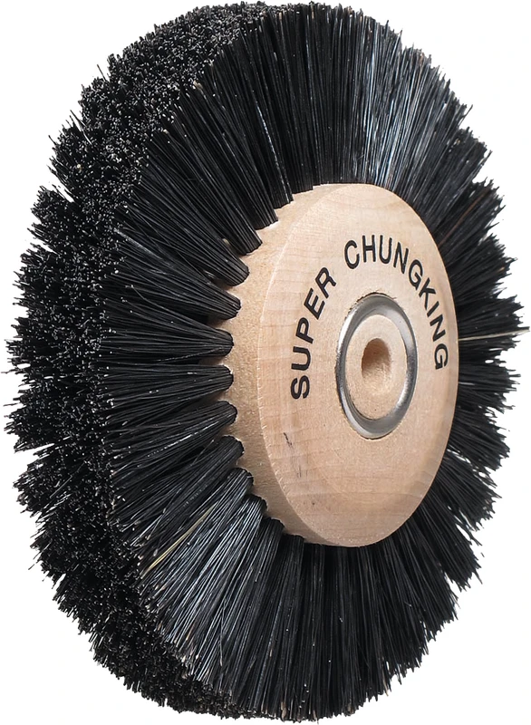 Polierbürsten  Stück  Holzkern, Qualität   Super   4-reihig, 40\Ø 80 mm breit