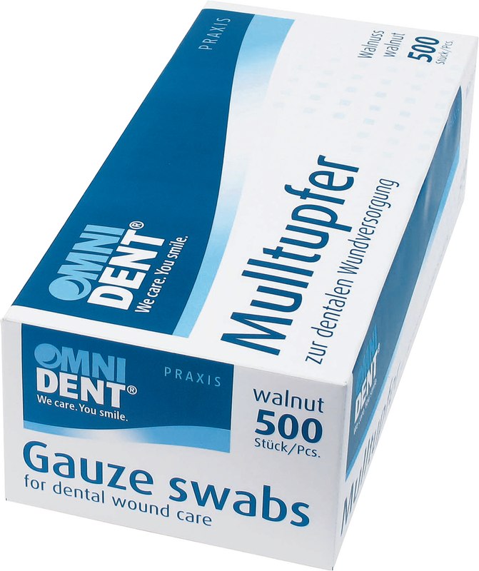 Omni Mulltupfer  Packung  500 Stück Walnuss