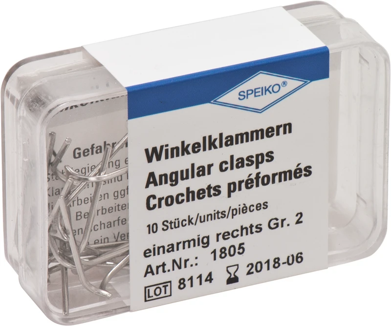 Winkelklammern  Packung  10 Stück Gr. 2