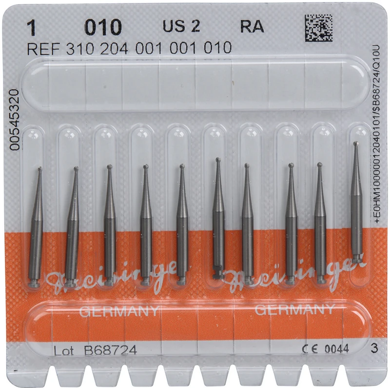 Stahlbohrer 1  Packung  10 Stück RA, Figur 001, ISO 010