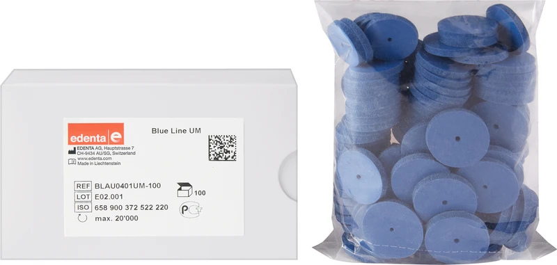 Blue Line  Packung  100 Stück unmontiert, blau, Figur 372, 3 mm, ISO 220