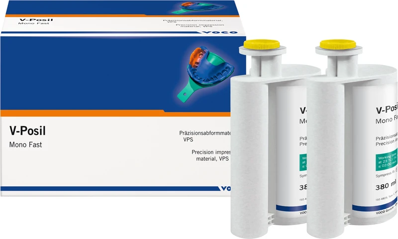 V-Posil Mono Fast  Packung  2 x 380 ml Doppelkartusche, 2 Mischkanülen Typ 31