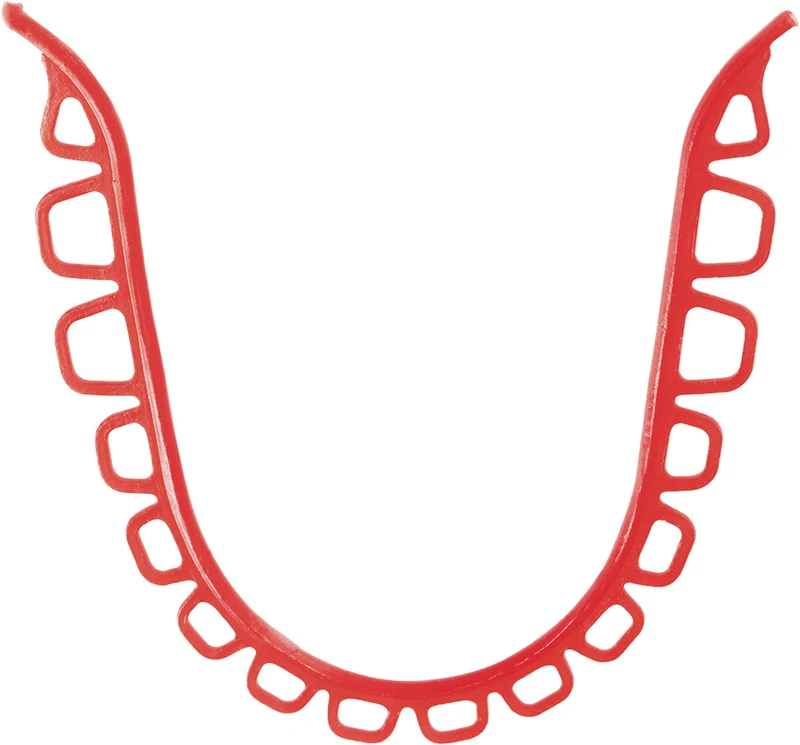 Wachsretention mit Randabschlussleiste  Packung  15 Plattenretentionen groß