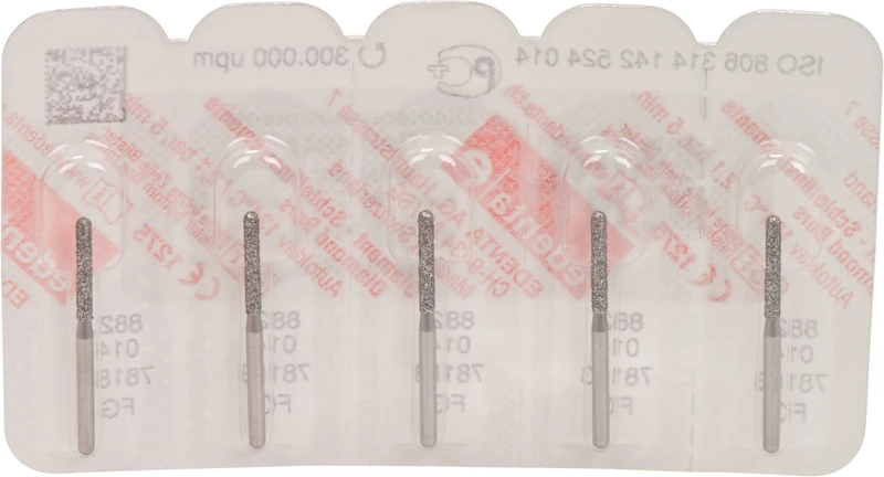 Omni Diamanten 882  Packung  5 Stück Standard, FG, Figur 142 Zylinder rund, 10 mm, ISO 014
