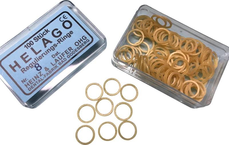 HELAGO Gummiringe für Regulierung  Packung  100 Stück transparent, 8 mm