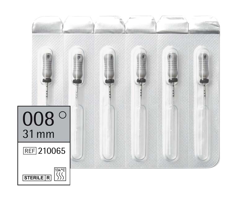 Omni Hedstroemfeilen steril  Packung  6 Stück steril, 31 mm, ISO 008